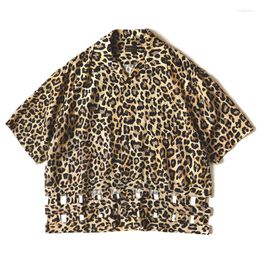 Men's Casual Shirts 22SS Kapital Kountry Shirt Men Women 1:1 Quality Leopard Print Japanese Hawaiian Short Sleeve