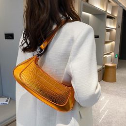 Evening Bags Women Armpit Handbags Orange Green Crossbody Crocodile Leather Shoulder Lady's Messenger Clutch