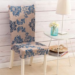 Chair Covers Flower Stripe Printed Elasticity Wedding Banquet El Home One Size Spandex For Living Dining Room