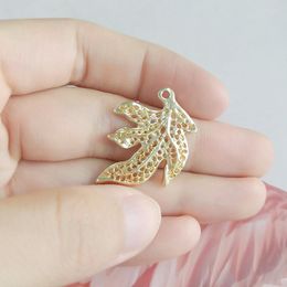 Charms Charm For Wedding Hair Jewellery Findings DIY Handmade Making 50pcs 22 29mm Gold Colour Branch