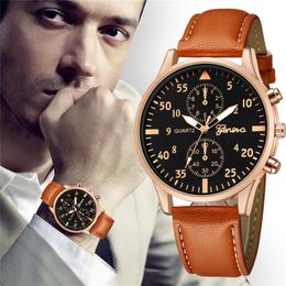 Wristwatches Watch Lover Luxury Quartz Wrist Leather Strap Analogue Slim Dial Casual Charm Watches -selling Reloj Hombre Deportivo A3