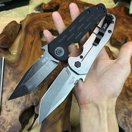 Messen New ZT0620folding multifunctional jungle outdoor camping knife 9cr18mov blade G10+steel handle hunting survival knives EDC tool