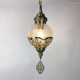 Pendant Lamps Artpad Retro Lamp Vintage Turkey Romantic Olive Luminaria Pendente Moderna Light Fixture E27 Glass Indoor