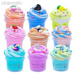 Clay Dough Modeling 70ml Fruit Dessert Butter Slime Kit For Girl Party Favor Gift Stress Relief Toy Scented Sludge DIY Cake Kids