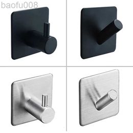 Robe Hooks Black Robe Hook Wall Hook Towel Hook for Bathroom Stainless Steel Coat Hook Rustproof Hook Hanger for Kitchen Hardware SUS304 W0411