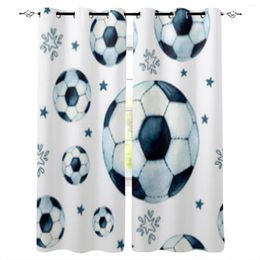 Curtain Flying Soccer Balls Sports Star Curtains For Bedroom Window Home Living Room Decor Balcony Drapes El Coffee