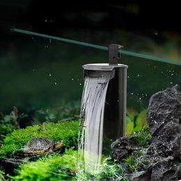 Accessories Aquarium Turtle Filter Waterfall Flow Water Clean Pump Biofiltration for Reptiles Tank Low Level Waterfall Filter for Fish Tank