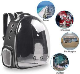 Strollers Cat Carrier Backpack Breathable Transparent Puppy Dog Bubble Bag Space Capsule Pet Transport Carrying With Free Brush Glove New