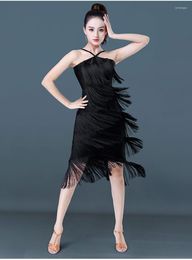 Stage Wear Arrival Sexy And Fashion Latin Dancing Skirt Fringe Tassel Salsa Tango Dress For Women Samba Chacha Rumba Costume B0033