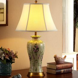 Table Lamps European Modern Simple Ceramic Lamp For Bedroom Living Room Bedside Study Desk Led Night Home Decor Luxury