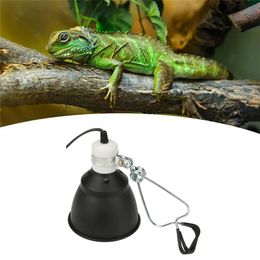 Lighting 300W E27 Reptile Ceramic UVB Heat Light Lamp Dome Holder Turtle Brooder Basking UK/EU Plug Bulb Lampshade