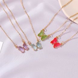Cute Butterfly Pendant Necklace for Women Party Statement Necklaces Street Style Korean Fashion Jewelry Gift