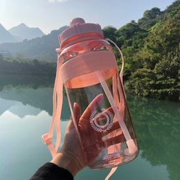 Mugs 6002000ML Outdoor Fitness Sports Bottle Kettle Large Capacity Portable Climbing Bicycle Water Bottles Free Gym Space Cups Z0420