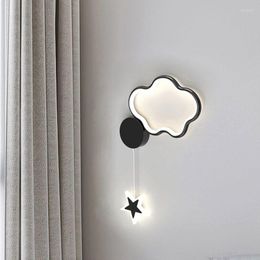 Wall Lamps Modern LED Iron Acrylic Cloud Star Moon Children's Room Decor Sconces For Bedroom Aisle Study Living Home Luster