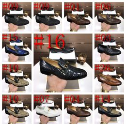 New Genuine Leather Men's Dress Shoes Handmade Office Business Wedding Blue Black Luxury designer Lace Up Formal Oxfords Mens Shoe SIZE 38-45