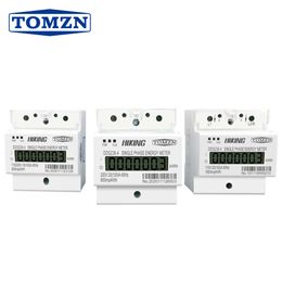 Energy Metres 100A 110V 220V 50-60HZ LCD Single phase 2 wire 3 Din-rail kWh watt hour energy Metre for America 230428