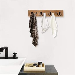 Hooks & Rails Zinc Alloy Double Hook Multifunctional Wall Mounted Heavy Duty Hanger For Bedroom Bathroom Kitchen Multi-Purpose Re