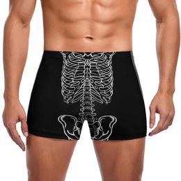 Men's Swimwear Skeleton Graphic Swimming Trunks Magic Dread Punk Fashion Pool Swim Boxers Large Size Quick Dry Man