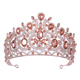 Hair Clips & Barrettes Wedding Accessories For Women Bride Tiara Bridesmaids Head Crown Shinny Rhinestones Party Big Gem Hairwear JewelryHai