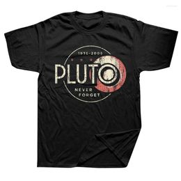 Men's T Shirts Pluto Never Forget Retro Science Summer Graphic Cotton Streetwear Short Sleeve Birthday Gifts T-shirt Mens Clothing