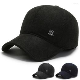 Ball Caps Adjustable Size Winter Men's Earmuffs Hats Snapback Cap Plus Velvet Warm Baseball Ear Protector Casual Sports