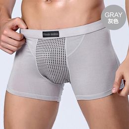 Underpants Men Physiological Boxer Magnet Underwear Health Care Function Mesh Breathable Therapy Shorts Men's Boxers Energy