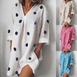 Casual Dresses Women Dress One-piece Summer Slit Design Nine Split Sleeves Beach Mini Female VestidosCasual