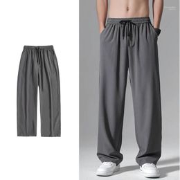 Men's Pants Summer Ultra Thin Lightweight Men Ice Cool Oversize Wide Leg Baggy Tracksuit Menswear Plus Size Harajuku Trouser 2023Men's Boun2