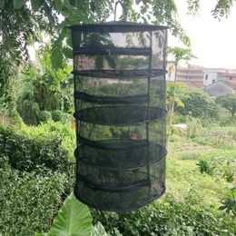 Organization Herb Drying Folding Fishing Net with Zippers Dryer Mesh Tray Drying Rack Flowers Hanger Fish Net Tackle accessory tool