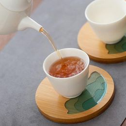 Table Mats Nordic Insulation Mat Bamboo Heat Saucer Tea Ceremony Zen Cup Holder Home Kitchen Accessories