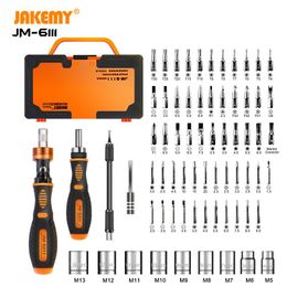 Schroevendraaier JM6111 69 in 1 DIY Hand Tool Ratchet Screwdriver Set Chrome Vanadium Bits Home ToolKit Box Socket Wrench Spanner Jakemy Repair