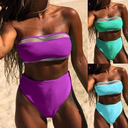 Women's Swimwear Women Printed Two Pieces Swimsuit High Waist Bikini Boyshort Bathing Suits Set Maillot De Bain Femme Bikinis 2023 MujerWome