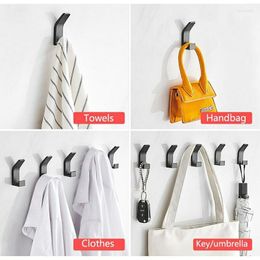 Hooks 5 Pcs Self Adhesive Coat Clothes Bag Storage Hanger Wall Mounted Towel Key Hat Rack Bathroom Hook Accessories