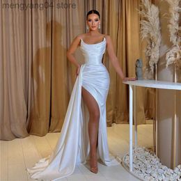 Party Dresses LORIE Sexy Mermaid Wedding Dresses StraplessSide Split Bride Dress Saudi Arabia Elegant Soft Tulle Wedding Gowns 2023 T230502