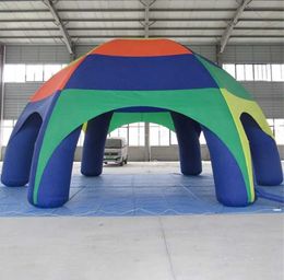 6m Colorful Big Party Shelter Inflatable spider dome tent air blown Arch Marquee House Come with Blower For sale/rental with blower free ship