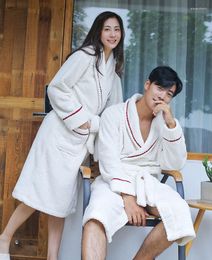 Women's Sleepwear Women Or Men's Winter Warm Nightgown Robe Pyjamas Lovers Soft Flannel Thick Loose Long Bathrobe Home Clothes Sleep