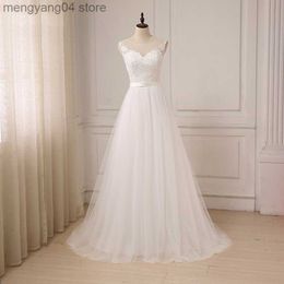 Party Dresses Jiayigong Cheap Lace Wedding Dress O-Neck Tulle Applique Boho Beach Bridal Gown Bohemian Wedding Gowns Robe De Mariage T230502