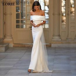 Party Dresses LORIE Simple Mermaid Wedding Dresses Off The Shopulder Satin Boho Bridal Gowns Beach Elegant Wedding Party Dress Plus Size T230502