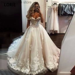 Party Dresses Luxury Wedding Dress Off Shoulder Appliques Lace A-Line Boho Princess White Ivory Bridal Dress Bohemian Wedding Gown 2021 T230502