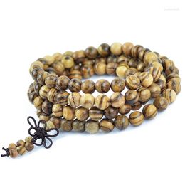 Strand Vietnamese Agarwood Bracelet Incense 108 Beads 6-8mm Prayer Meditation Bracelets Men Jewellery Wood Wristband 0300