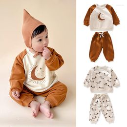 Clothing Sets Spring Autumn Baby Long Sleeve Girls Sweatshirts Suits Printed Cartoon Animation For Toddler Costume Boy Tracksuit