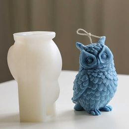 Scented Candle Large Owl Candle Silicone Mould Simulation Animal Home Decoration Candle Scented Candle DIY Material Mould Candle Making Jars Z0418