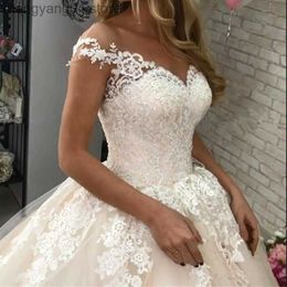 Party Dresses White Wedding Dress Customizable Colour Bridal Tulle Deep V Neck Sleeveless Backless Embroidered Lace Wedding Dress T230502