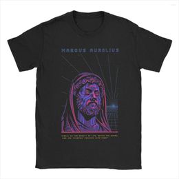 Men's T Shirts Men Womens T-Shirt Marcus Aurelius Retrowave Casual Cotton Tees Short Sleeve Greek Socrates Shirt Round Neck Clothing