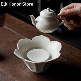 Teaware Plant Ash Pot Tea Bearer Household Creative Lotus Dry Bubble Table Ceramic Zen Water Storage Cover Bowl Kung Fu Tea Pot Holder