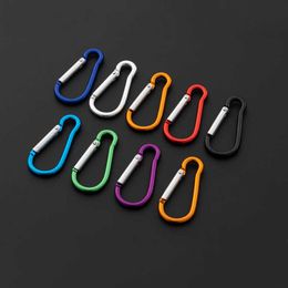 5 PCSCarabiners 10pcs Color Carabiners Aluminum Alloy Carabiner Spring Hook Outdoor Backpack Camping Hooks Keychain Climbing Tools P230420