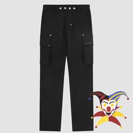 Pants Black 1017 ALYX 9SM Cargo Pants Men Women Multi Metal Button 1 1 ALYX Pants Pockets Slightly Loose Trousers