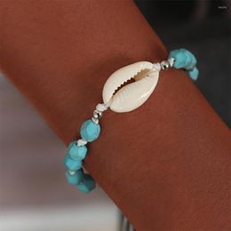 Strand Trendy Simple Lady Summer Ocean Beach Foot Jewellery Fashion Bohemia Shell Beaded Ankle Bracelet For Women