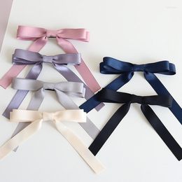 Hair Clips Korean Fashion Colorful Double Layer Bow Ribbon Hairpin Trendy Retro Elegant For Women Girls Accessories Gifts