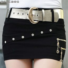 Dresses Red Black Summer Women Pencil Skirts 2021 High Waist Casual Slim Sexy Nightclub Dance Short Skirts With Belt Female